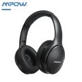 MPOW H19 IPO Active Noise Cancelling Headphones, 35H Playtime Over-ear Bluetooth Headphones with Rapid Charge, ANC Headphones with Soft Protein Earpads, Hi-Fi Stereo Sounds, Good Bass, 40mm powerful drivers, Wired and Wireless mode, Built-in Mic. 