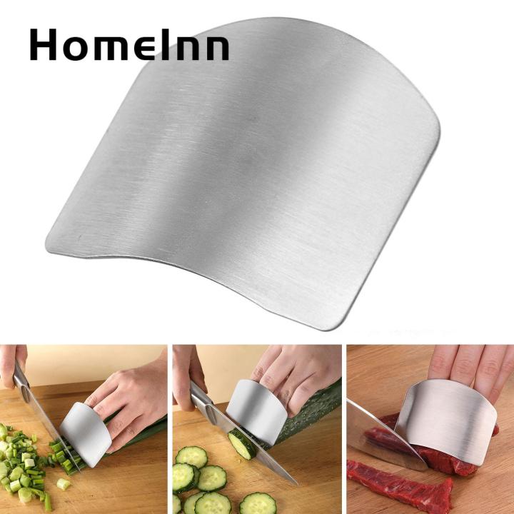 Anti-cut Finger Protector Stainless Steel Finger Guard Safe Vegetable Cutter Hand Guard Tool for Kitchen Cut Finger Protector Gadget Easy Vegetable Cutter Tool