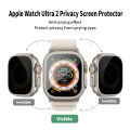 Privacy Screen Protector for Apple Watch Ultra 2 49mm Tempered Glass+Metal Frame For iWatch Ultra 49mm No Peeping Anti Spy Fil. 