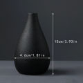 Modern Black Ceramic Flower Vase Centerpieces Office Desktop Decoration. 