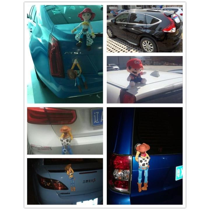 Toy Story Sherif Woody Buzz Lightyear Car Dolls Plush Toys Outside Hang Toy Cute Auto Accessories Car Decoration