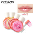 LAMUSELAND 4 Colors Mini Fruity Lip Balm Waterproof Long-Lasting Color-Changing Lip Gloss 5Ml#LK42L. 