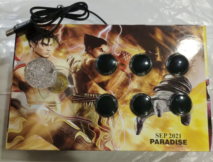 Buy%201%20Get%201%20Free%20Fancy%20Smooth%20Usb%20Game%20Controller%20Joystick%206%20Black%20Buttons%20Game%20Arcade%20Made%20Of%20Wooden%20Box%20Panel%20For%20PC%20Laptop%20Computer%20For%20Win7/8/10%20XP%20-%20Image%202