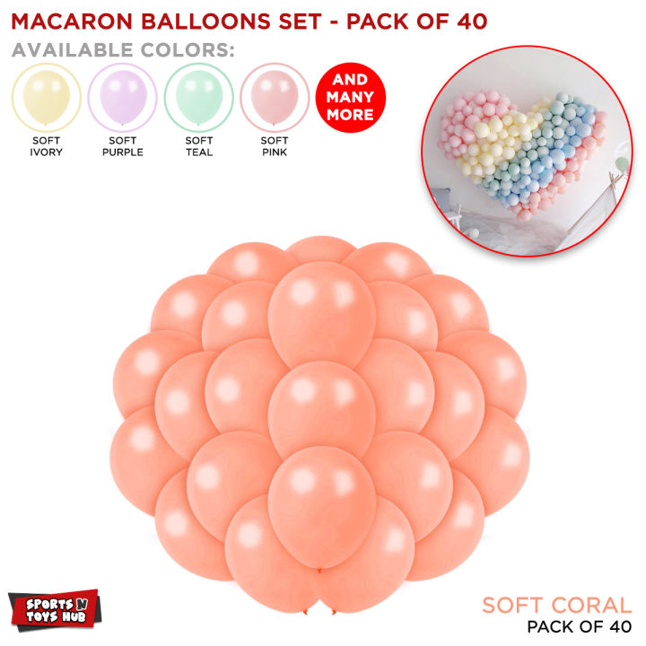 40 Pcs Macaron Latex 12 inch Round Multi Pastel Colors Helium Ballons For Birthday Party, Weddings, Anniversary, Bridal Shower, Baby Shower, Graduation Parties, Independence Celebrations, Farewell, Party Decor Macron Available in Pack of 20, 40 & 100 Pcs