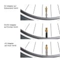 Inflator Pump Nozzle Kit Presta Schrader Valve Tube Bicycle Valve Adaptors for Road & MTB & Fixie Bike Tire Pump. 