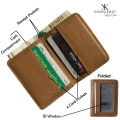 Genuine Leather Minimalist Men's Purse Long Wallet For Men Bi Fold Simple Wallet Clasp  Card Holder Wallet - Kitabi Wallet. 
