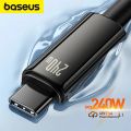 Baseus 240W Tungsten Gold Type-C to Type-C Fast Charging Data Cable, with Data Transfer Speed 480Mbps. 