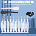 13PCS Mobile Phone Speaker Dust Removal Cleaner Tool Kit For iPhone and Type C Earphones Charge Port Dustproof Cleaning Brush. 