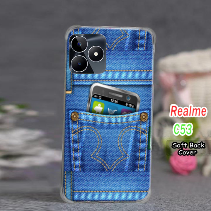 Realme C53 Back Cover - Jeans 2Gud Soft Phone Case For Boys