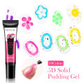 LILYCUTE 10ML 5D Solid Pudding Gel Nail Polish Embossed Pudding Solid Gel Shape Korean Style Painting Gel Paint Liner UV/LED Gel. 