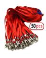 50pcs - Red Lanyards for ID Badges. 