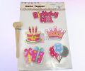 Birthday Girl Cake Toppers - Pack Of 5 Cake Toppers With Wodden Sticks | 1 pack 5 Pcs. 