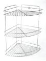Deluxe Kitchen Design CORNER 3 SHELF 12 INCHES Stainless Steel Wall Shelf  (Number of Shelves - 3, chrome). 