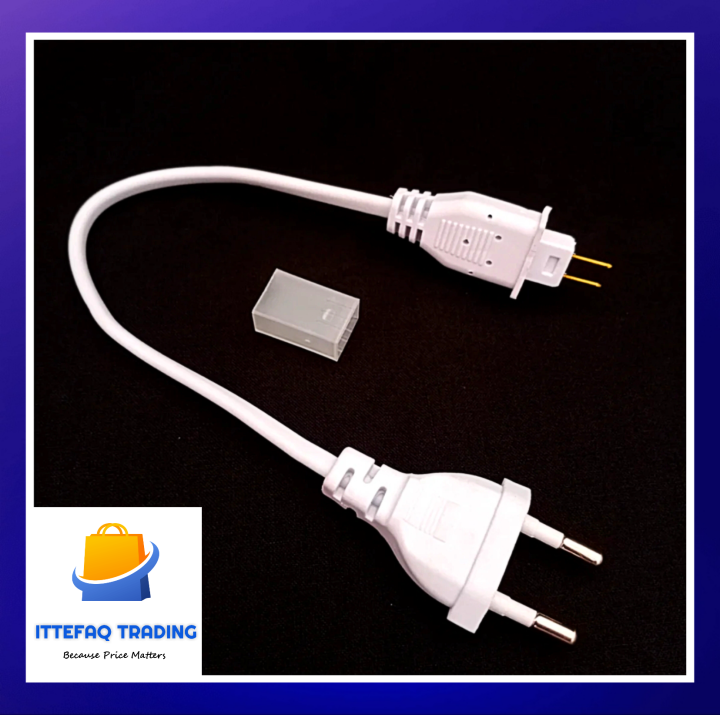 LED Flexible Rope Light 2 Pin EU Plug 6mm Connector Adapter