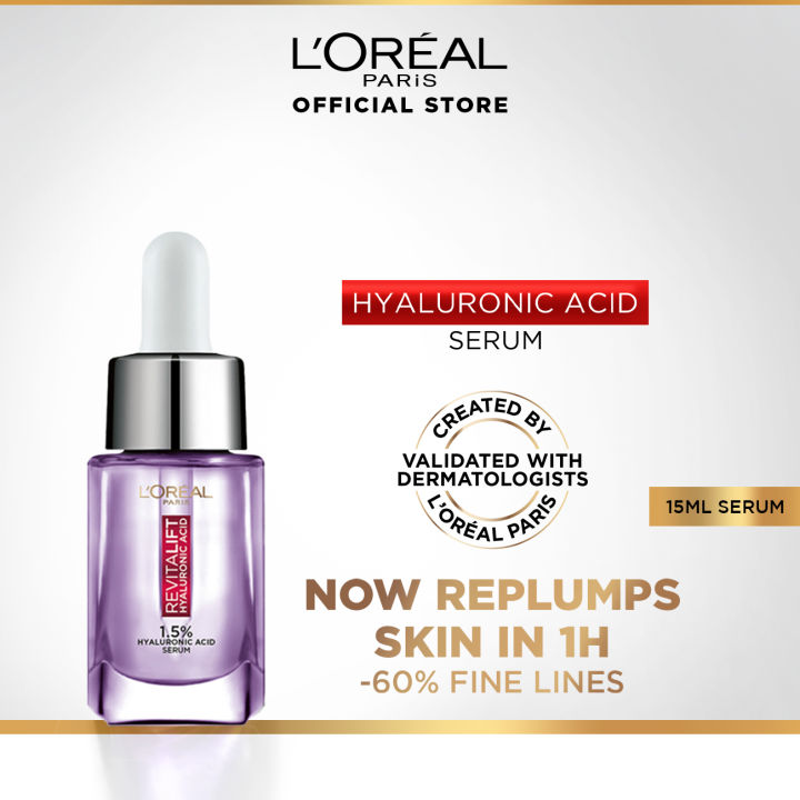 L'Oreal Paris Innovation Revitalift Hyaluronic Acid 1.5% Hyaluron Serum, 15ml - Hydrating, Anti-Aging, Glass Skin