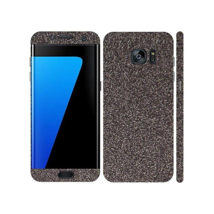 Samsung Galaxy S7 Edge Black Glitter Mobile Skin