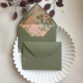 4pcs/pack Fresh Flowers and Earth Paper Retro Green Envelope 115mmX160mm Gift Envelopes Wedding Invitation Envelopes. 