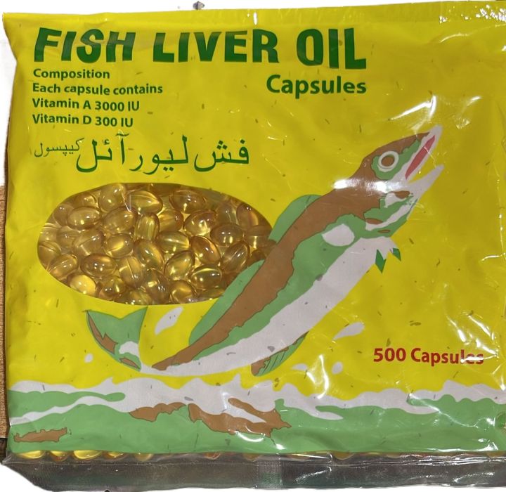 FISH LIVER OIL 500 CAPSULES FOR HUMANS & BREEDING ALL KIND OF BIRDS
