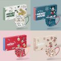 Christmas New Disney Mask Mickey Vinny Bear Donald Duck Winter Snowflake Cartoon Disposable Internet Celebrity Gift. 