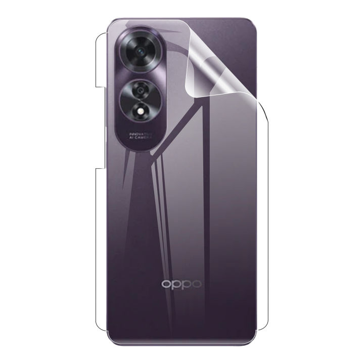 Oppo A60 Transparent Hydrogel Film Clear Back Jelly Soft Protection Film Protector For Oppo A60