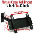 Revolving Bracket Corner Wall Mount Moving TV Bracket 32 to 42 Swivel Wall Stand. 