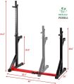 Multi-Function Adjustable Squat Rack Barbell Rack Dip Stand Barbell Stand Weight Lifting Rack Gym Family Fitness Adjustable Squat Rack Weight Lifting Bench Press Dipping Station, Height Range 40.6" to 64.2". 