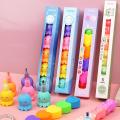 【HOT】 5 Colors Kawaii Little Octopus Bear Fluorescent Marker Pen Set Highlighter Pens Painting Mark Cute Stationery School Supplies. 