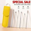 Ear Wax Cleaning Kit, 6 Pcs Ear Pick Tools, Wax Removal Kit, Ear Cleaning Tool Set, Spring Earwax Cleaner Tool Ear Wax Remover, Reusable Ear Cleaner for Children. 