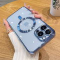 【 With Lens Films 】 CrashStar Magsafe Plating Transparent Soft Anti-fall Phone Case For iPhone 16 15 14 13 12 11 Pro Max XS XR X 8 + 7 Plus Wireless Charging Magnetic Phone Casing Full Cover Clear Shockproof Phone Cover Top Seller. 