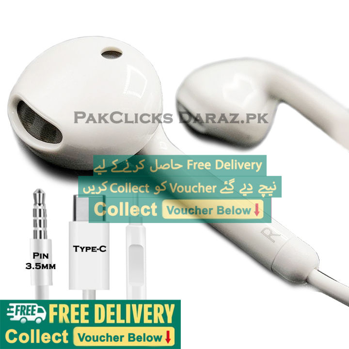 Handsfree - 100% Original Gionee Handsfree (3.5mm Pin & TYPE C) Imported  - Earphones - Headphones - Handfree