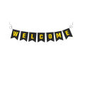 WELCOME  Black Banner For Any Welcome Party Decoration. 