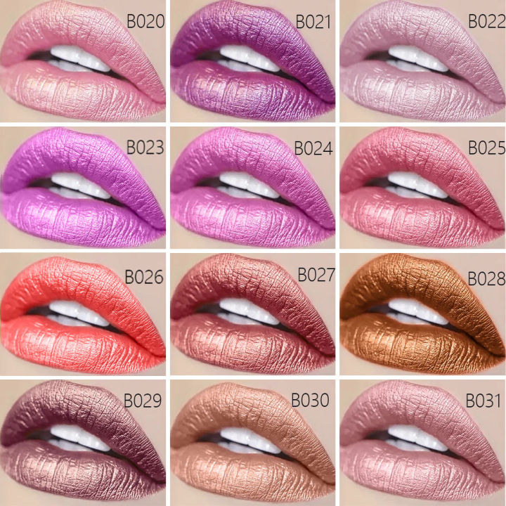 BataBata%2012%20Colors%20Magic%20Pink%20Glitter%20Lipstick%20Matte%20Gliter%20Shimmer%20Super%20Finish%20Matte%20Velvet%20Waterproof%20Glitter%20Lipsticks%20-%20Image%203