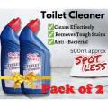 PACK OF 2- Spotless Toilet Cleaner - Toilet cleaner - toilet cleaner gel - Bathroom Cleaner - Kills 100% Germs - toilet stain remover - toilet germs cleaner - toilet bowl cleaner - washroom cleaner. 