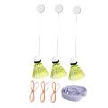 【HOT】 Indoor Badminton Trainer With Badminton Beginner Adjustable Self Practice Self Training Device For Games Sports Home Fitness. 