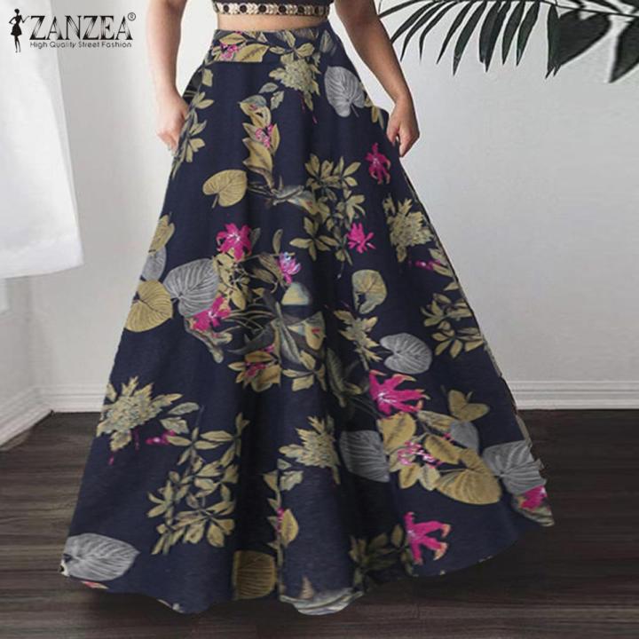 Long floral skirt 4xl best sale