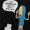 Cornholio Needs T.P. T-Shirt for Men Beavis and Butthead B&B Awesome 100% Cotton Tee Shirt Round Collar Short Sleeve T Shirt. 