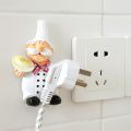 Wall Storage Organization Hook Power Plug Socket Holder Punching Adhensive Household Storage Rack Hook Cook Holder. 