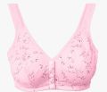 3 Button Front Opening Cotton Maternity Nursing Bra Wireless Non Padded Breastfeeding Support  Soft & Comfortable for Moms Random Colors. 