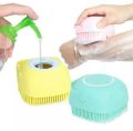 FRAKIN Silicone Bath And Body Shower Brush With Soap Dispenser Baby Bath Scrubber Ultra Soft Silicone Bath & Shower Brush Silicone Body Brush Massage Bath Brush Shower Scrubber. 