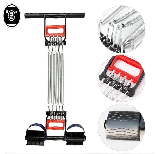 Imported 3-in-1 Fitness Spring Exerciser, Chest Expander Tummy Trimmer Multi-Function Exerciser Tummy Trimmer Chest Expander and Hand Grip Chest Expander and Tummy Trimmer 3 in 1 High Quality Power Spring Belly Loosening Fitness Exercise Weight loss