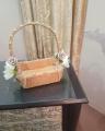Skin-Lawndry Box Stand Dustbin Small Basket Handle Flowers Lace Pearls Valvet -Basket Set-Girls-Aa3. 