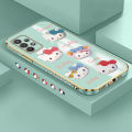 Samsung A32 5G Cute Cartoon Hello Kitty For Girls Square Edge Pattern Casing Plated Phone Shell Luxury Plating Soft Phone Case. 