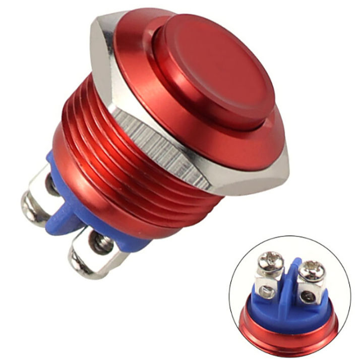 1Pc Momentary Push Button Switch 16mm Waterproof Mount Button Switch