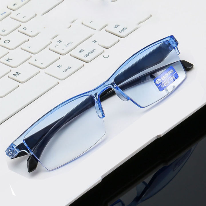 New Anti Blue Ray Reading Glasses Smart Automatic Zoom Reading Glasses Autofocus Power +1.0(100) ~ +4.0(400) Half-Rim Unisex