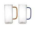 Mugs for gift Set of 2, Heat-Resistant Glass Mug/Milk Tea Coffee Cup Set, 380ml Each BY GOLDEN TRADERS. 