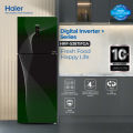 Haier 19 Cu Ft / Digital Inverter / HRF-538TIFGA (Fresher & HCS Technology + Digital Control Panel + Turbo Fan + 4 Temperature Sensors + ABT Technology + Inverter Compressor + Glass Door ) Green Colour Refrigerator / 10 Years Warranty. 