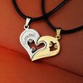 1 Pair Couple Heart Shape Necklace For Women Men I Love Unisex Pendant Choker Statement Long Necklaces Jewelry. 