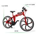 Mini Folding Bicycle, Miniature Alloy Folding Mountain Bike Model, Yellow/Red/Blue. 