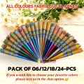 Colour Chem Official Fabric Gutta Cone The Best Artist's Choice Pack of 03/06/12/18/24 Pcs - Outliner Ideal for All Kind of Fabric Painting & Outlining. 