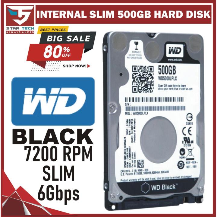 WD  500GB  7200 RPM Slim  2.5 inch  Internal Laptop Hard Drive